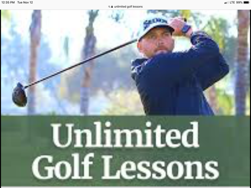 Yearly(Annual) Unlimited Private Thirty Minute Golf Lesson Program